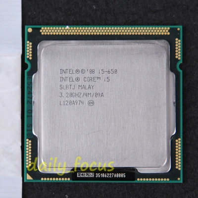 Intel Core i5-650 SLBTJ 3.2 GHz CM80616003174AH CPU Processor LGA 1156 2.5 GT/s - Image 1 of 2