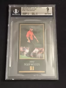 1997-99 Grand Slam Ventures Masters Collection #1997 Tiger Woods BGS 9 MINT - Picture 1 of 2