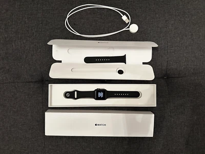 Apple Watch Series 1  38MM Space Grey Aluminum Black Band A1802 - Image 1 of 4