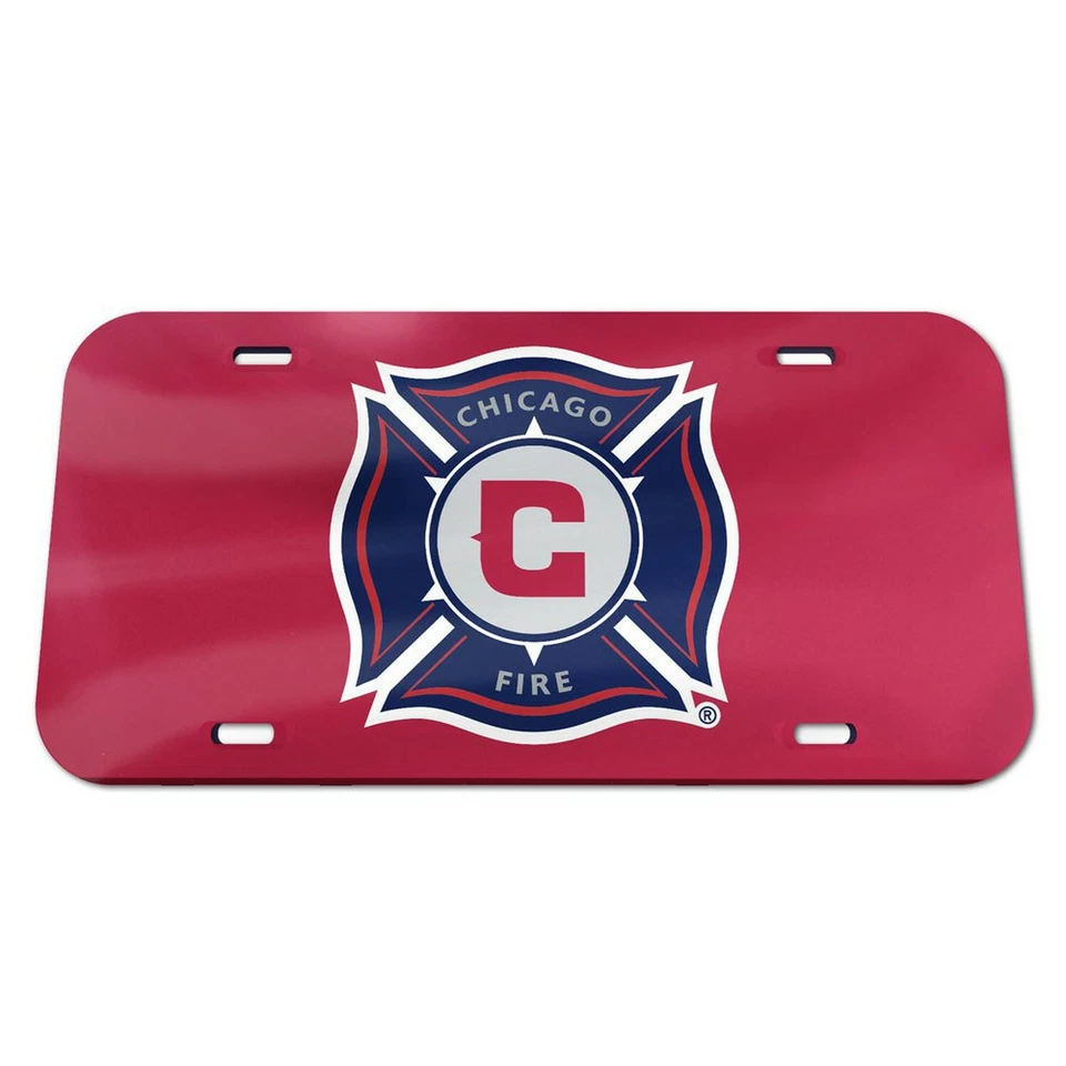 WinCraft Soccer Chicago Fire 12491115 Crystal Mirror License Plate, Black Foto 1 de 1