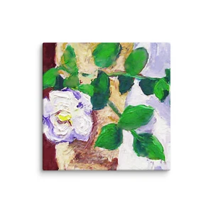 Stampa tela arte da parete giardino rosa bianca - Foto 1 di 17