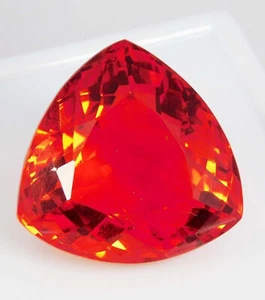 Large Orange Mexican Fire Opal 100+ Ct. Australian Trillion Cut Loose Gemstone - Picture 1 of 8
