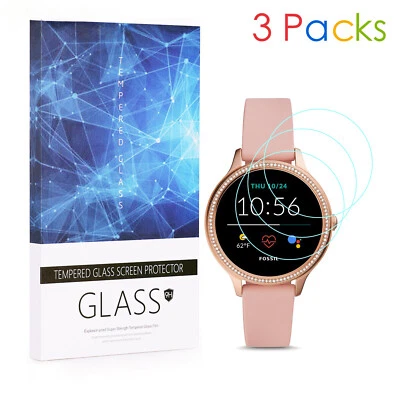3 Packs 9H Hardness Tempered Glass Screen Protector Film For Fossil Gen 5E 42mm - Image 1 of 4