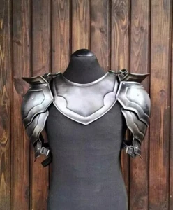 Mittelalter Schulter Gorget Rüstung Halloween Ritter Larp Reenactment Geschenk - Bild 1 von 6