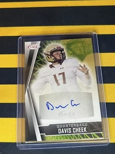 2022 SAGE High Series - Autographs Black #A-DC2 Davis Cheek (AU, RC) - Picture 1 of 2