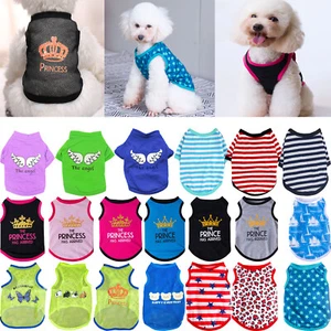 Pet Clothes Cotton Vest Small Dog Cat Puppy Shirt T-shirt Mesh Summer Chihuahua - Picture 1 of 35