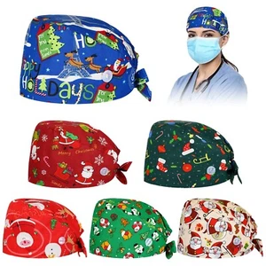 Tarpop 6 Pcs Scrub Caps Woman Hats Bouffant Adjustable Sweatband Nursing Doct... - Picture 1 of 7
