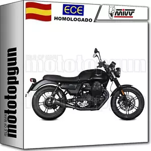 MIVV 2 SILENCIOSO HOM OPEN GHIBLI NEGRO MOTO GUZZI V7 III 2017 17 2018 18 - Imagen 1 de 4