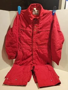 Vintage Lee Union Made Oberbekleidung Baumwolle Overall Gr. S/M ROT Messingknöpfe - Bild 1 von 13