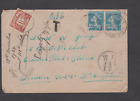 GB KGV Postage Due Cover France SGD3 1 1/2d Chestnut  2 x 25c French Stamps