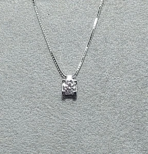 Collana donna oro 18 kt carati bianco 750 ciondolo punto luce zircone brillante - Foto 1 di 24