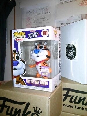 Funko Pop! *DBL Boxed* TONY THE TIGER SURFING 191 *NEW* MINT 2023 SDCC Shared - Image 1 of 4