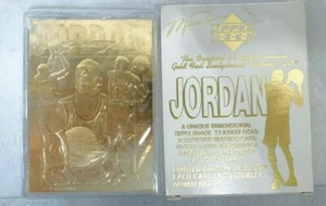 1995 UPPER DECK 23 KARAT GENUINE GOLD FOIL MICHAEL JORDAN TRADING CARD - Picture 1 of 2
