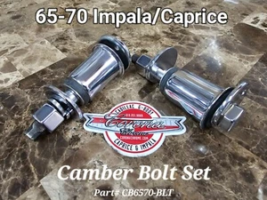 CHROME Lower Control Arm Camber Bolt and Bushing Set - 65-70 Impala/Caprice - Picture 1 of 9