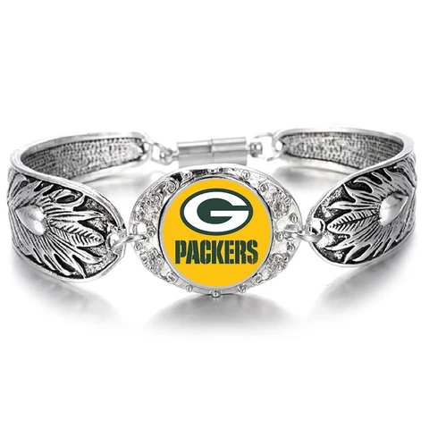Special Green Bay Packers Women's Sterling Silver Bracelet Football Gift D3 Cover