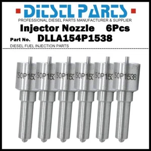 6 Boquillas Inyector DLLA154P1538 para MERCEDES BENZ ACTROS MP2 MP3 11.9d 0432191242 - Imagen 1 de 5