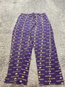 Vtg LSU Tigers Pants Mens Large Purple All Over Print Starter Lounge 90s Y2K - Picture 1 of 10