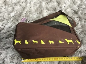 Ancol Dog Carrier Bag Lime Green/Brown Small - Picture 1 of 4