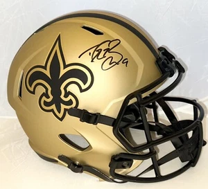 Drew Brees signed New Orleans Saints Rave Full Size Helmet Beckett Witnessed - Picture 1 of 2