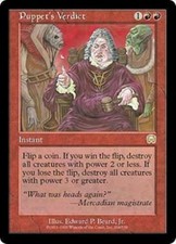 ** 4x MTG Puppet's Verdict (Mercadian Masques) Rare - NM English x4 **