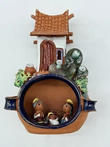 G Walter Handmade Ceramic Nativity Scene Tilinchos Mini People Bolivia Vintage - Picture 1 of 14