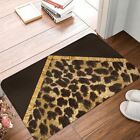 Black Gold Leopard Doormat Rug carpet Mat Footpad Bath Entrance Kitchen Bedroom