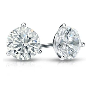 4.00 Ct IGI Certified E VS1 Lab Grown Diamond Stud Earrings 14K White Gold - Picture 1 of 6