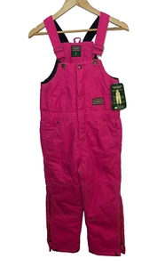 NWT Schmidt Workwear Girls Pink Overalls Coveralls Snow Insulted Sz S 6-8 - Picture 1 of 7