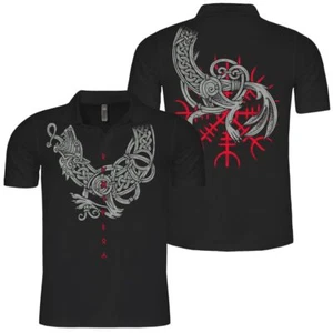 Herren Poloshirt Polohemd Shirt Fenrir Sohn Loki Runen Wikinger walhalla odin - Bild 1 von 10
