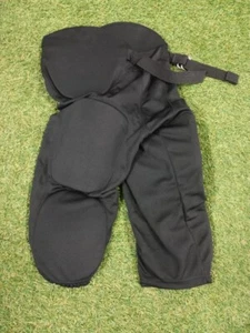 Pantalones de fútbol americano negros integrados Riddell para jóvenes medianos niños con cinturón NUEVOS - Imagen 1 de 3