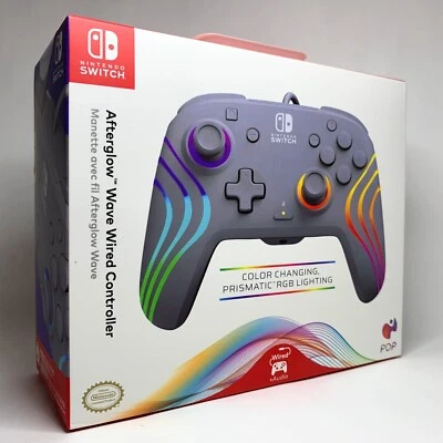 Controlador LED PDP Afterglow Wave con cable para Nintendo Switch - Gris (NUEVO, PRECINTADO) Foto 1 de 4