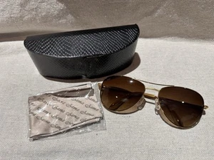 Sama Sunglasses Los Angeles Black Onyx 60-16-134 Gold Plated Titanium - Picture 1 of 10