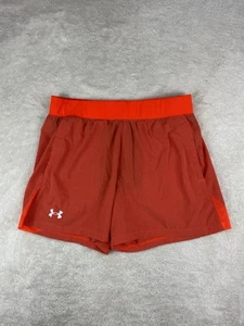 Under Armour Speedpocket Fitted Athletic Shorts Size L Red Lined Run Active - Picture 1 of 8