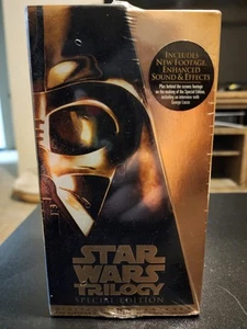 Star Wars Trilogy Special Gold Edition 1997 Vhs Box Set Factory Sealed Vintage - Picture 1 of 2