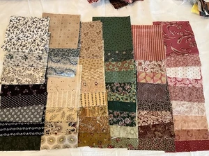 Lot Of 95 Charm Squares 5” Designer Quality Reproduction Prints Cotton Fabrics - Picture 1 of 4