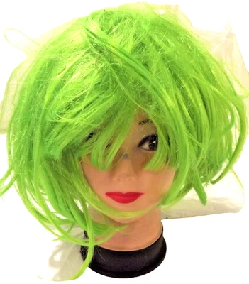 Sexy BOB Peluca Completa Colores Verdes Disfraz Juegos con disfraces Anime Halloween Fiesta Cabello Foto 1 de 4