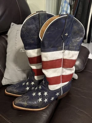 Botas para mujer Roper Wear The West American Flag talla 9B Foto 1 de 4