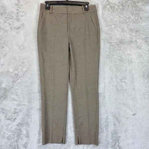 Zara Hose Damen 2 Braun Hahnentritt Karo Knöchel Slim Anzughose Arbeit - Bild 1 von 11