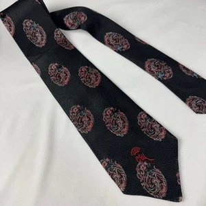 Countess Mara Mens Silk Necktie Black Purple Paisley Luxury Designer FREE SHPG - Picture 1 of 7