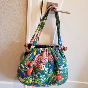 Vintage Shoulder Tote Bag Boho Quilted  1971 Bohemian Hippie Hipster - Picture 1 of 4
