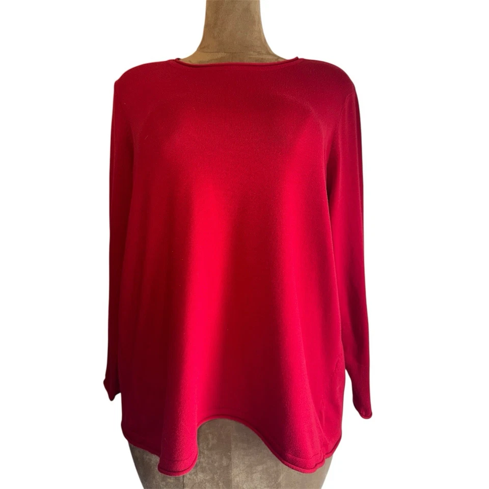 Suéter Chico’s Túnica Roja Calce Relajado, Suave y Ligero Talla 3 o XL 16 Foto 1 de 4
