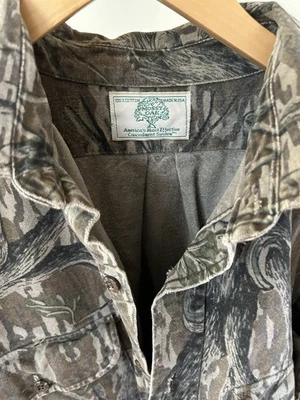 Men’s xXL Mossy Oak Treestand Original Camo Shirt Hunting Chamois USA Button Up - Image 1 of 4
