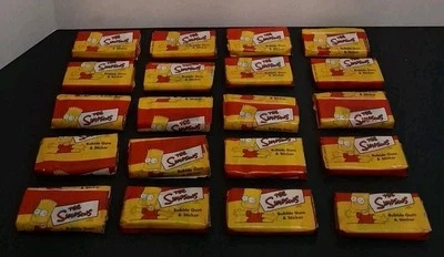 Lote de 20 pegatinas de chicle de Los Simpson Topps 2002 *Nuevo sellado Nuevo en paquete* Homer Bart Foto 1 de 4