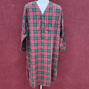 Vintage L.L. Bean Herren kariertes Schlafhemd Nachthemd Large Reg Cotton 1994 - Bild 1 von 5