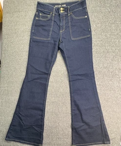 Michael Kors Jeans Damen 4 Dunkelblau High Waisted Flare Double Button - Bild 1 von 13