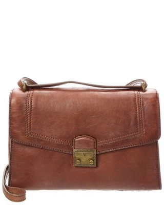 Bolso de hombro para mujer Frye Alex de cuero con solapa marrón Foto 1 de 4