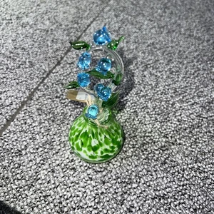 Vintage Parfum Flakon mundgeblasen Glas Lillie Blumen eine ist kaputt fehlt - Bild 1 von 5