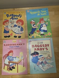 Raggedy Ann Trace & Color. Paint Box Book. Trace & Rub, Activity Book 1979 - Picture 1 of 20