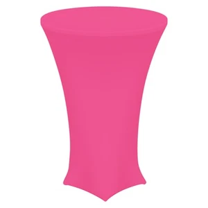 Cocktail Tablecloth 24" x 43" Spandex Stretch Tablecloth Table Cover, Rose Pink - Picture 1 of 7