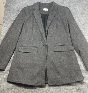 LOFT Blazer Damen 6 schwarz grau Tweed Einknopf Taschen Arbeitsjacke Büro - Bild 1 von 8